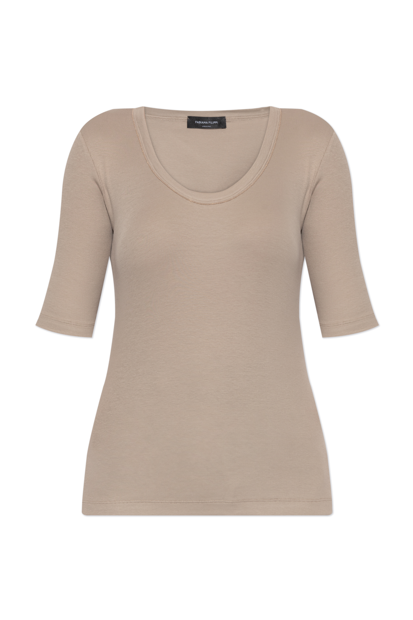 Grey Cotton T-shirt Fabiana Filippi - Vitkac Australia